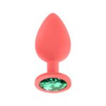 Luv Inc JP33 Jeweled Large Anal Plug – Body-Safe Silicone with 3 Interchangeable Gems – Hot Pink - Image 2