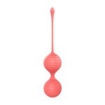 Luv Inc KG88 Kegel Exercise Device 2-Piece Set Ribbed Silicone Orange - Image 4
