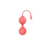 Luv Inc KG88 Kegel Exercise Device 2-Piece Set Ribbed Silicone Orange - Image 6