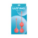Luv Inc KG88 Kegel Exercise Device 2-Piece Set Ribbed Silicone Orange - Image 8
