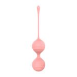 Luv Inc KG88 Kegel Exercise Device 2-Piece Set Ribbed Silicone Light Pink - Image 4