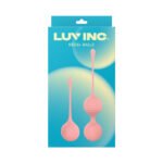 Luv Inc KG88 Kegel Exercise Device 2-Piece Set Ribbed Silicone Light Pink - Image 8
