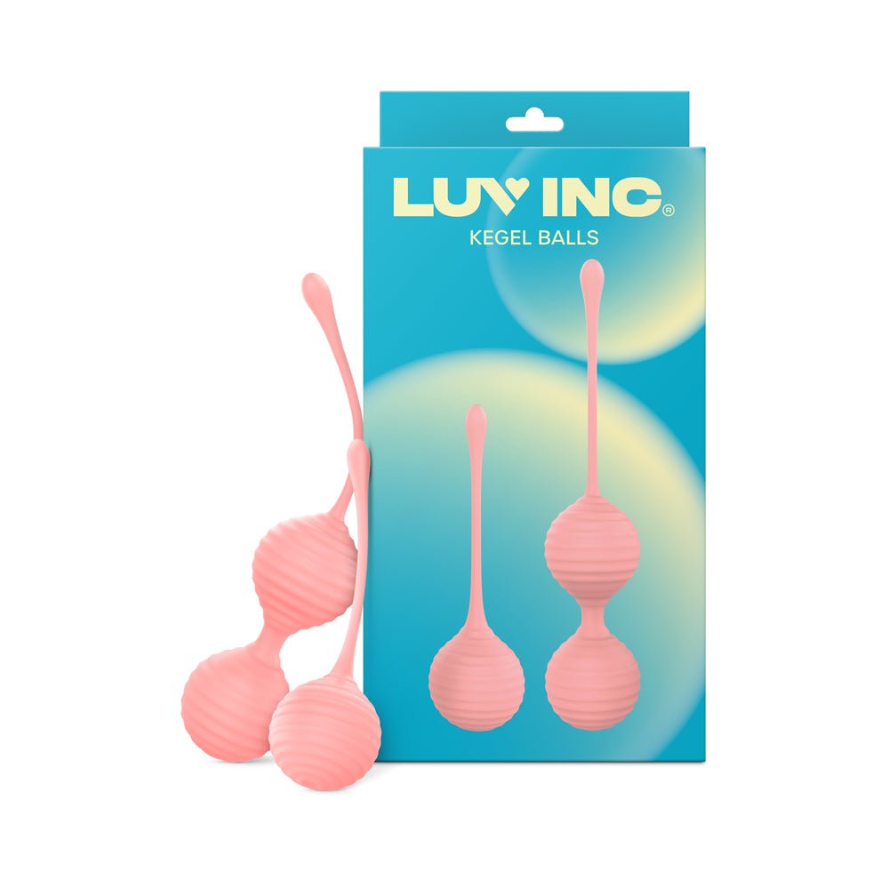 luv-inc-kg88-kegel-balls-ribbed-silicone-2-piece-set-light-pink Luv Inc Kg88 Kegel Balls Ribbed Silicone 2-Piece Set Light Pink - Image 1