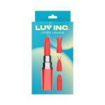 Luv Inc LV57 Lipstick Vibrator Rechargeable Silicone Coral with 4 Interchangeable Heads - Image 4