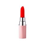 Luv Inc LV57 Lipstick Vibrator Rechargeable Silicone with 4 Interchangeable Caps Light Pink - Image 3