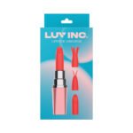 Luv Inc LV57 Lipstick Vibrator Rechargeable Silicone with 4 Interchangeable Caps Light Pink - Image 4