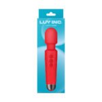 Luv Inc Lw96 Large Wand Rechargeable Flexible Silicone Vibrator Red - Image 3