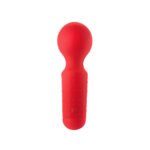 Luv Inc Mw65 Mini Wand Rechargeable Flexible Silicone Vibrator Red - Image 2