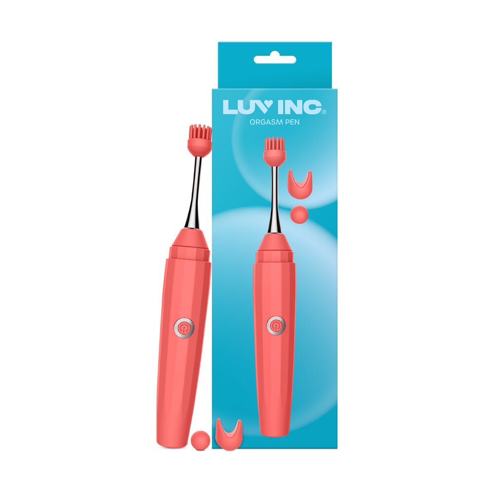luv-inc-op10-orgasm-pen-rechargeable-pinpoint-vibrator-with-3-attachments-coral Luv Inc Op10 Orgasm Pen Rechargeable Pinpoint Vibrator with 3 Attachments Coral - Image 1