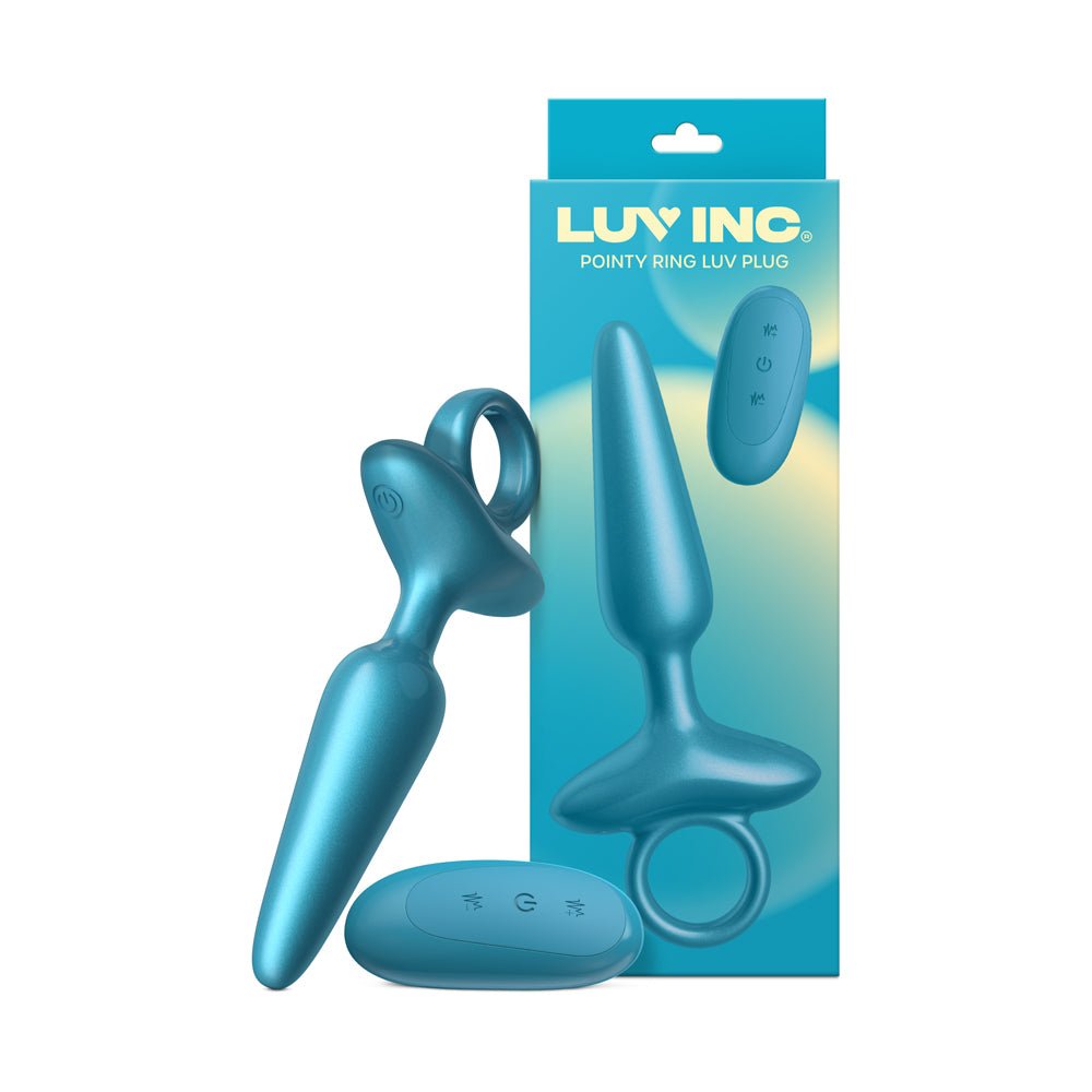luv-inc-pr37-pointy-ring-luv-plug-metallic-blue Luv Inc. Pr37: Pointy Ring Luv Plug Metallic Blue - Image 1