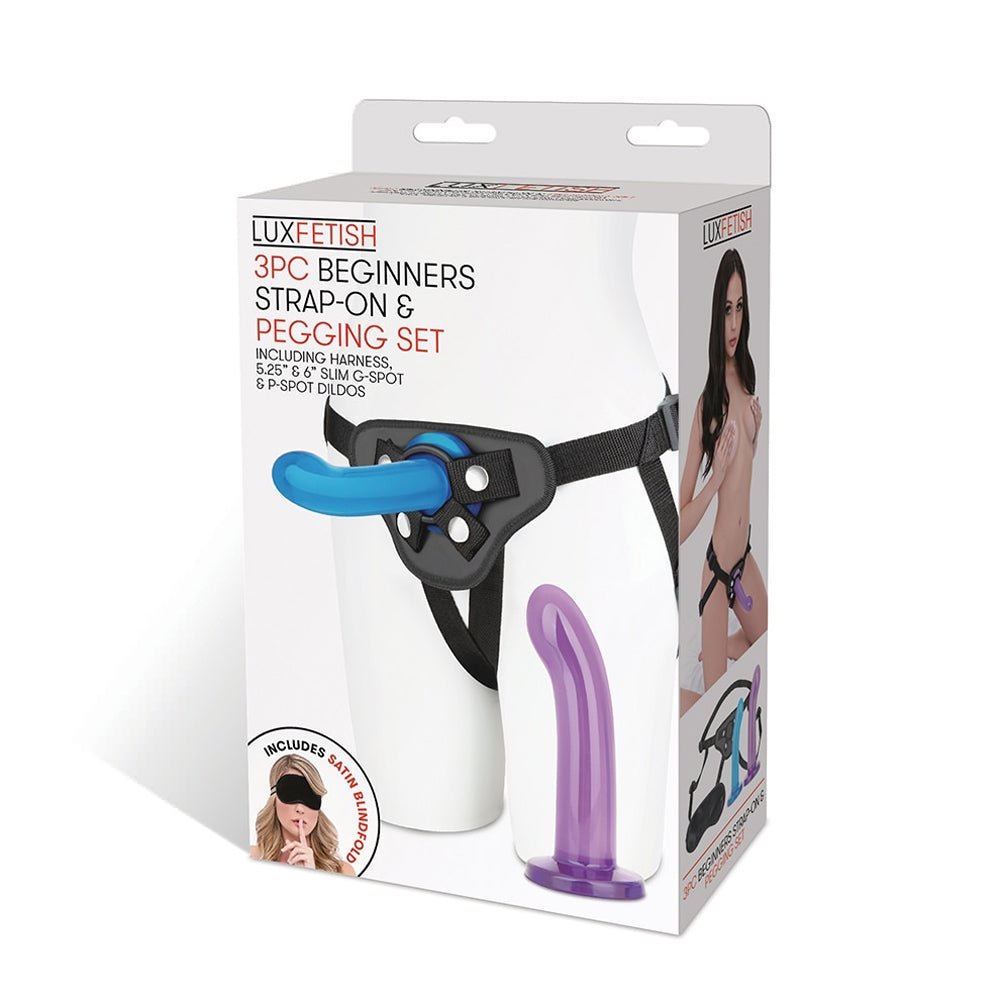 lux-fetish-3-piece-beginners-strap-on-pegging-set Lux Fetish 3-Piece Beginners Strap-On & Pegging Set - Image 1