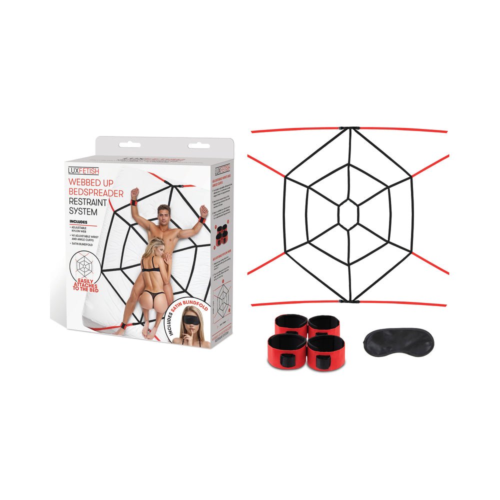 lux-fetish-webbed-up-bedspreader-restraint-system Lux Fetish Webbed Up Bedspreader Restraint System - Image 1