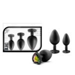 Luxe - Bling Plugs Training Kit - Black with Rainbow Gems