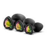 Luxe - Bling Plugs Training Kit - Black with Rainbow Gems - Image 4