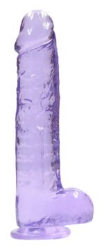 9 Inch Realistic Dildo With Balls - Purple - Image 4