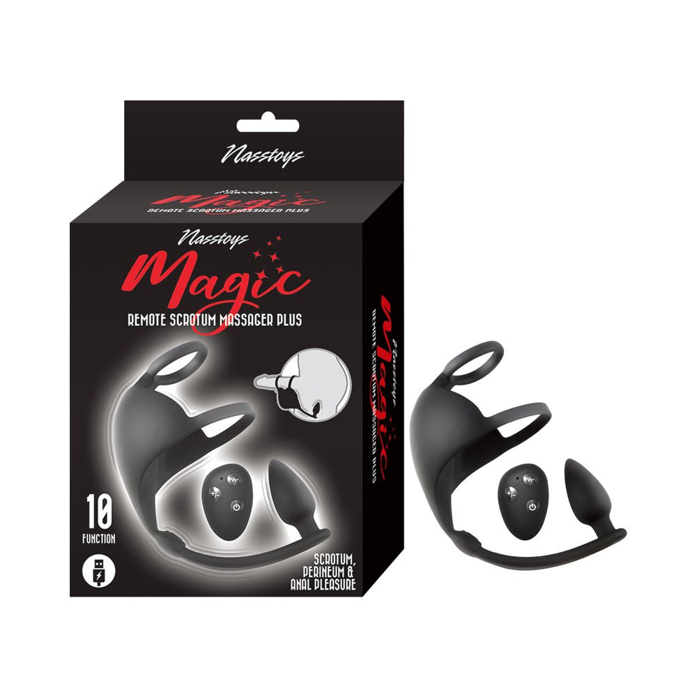 magic-remote-scrotum-massager-plug-black Magic Remote Scrotum Massager Plug Black - Image 1