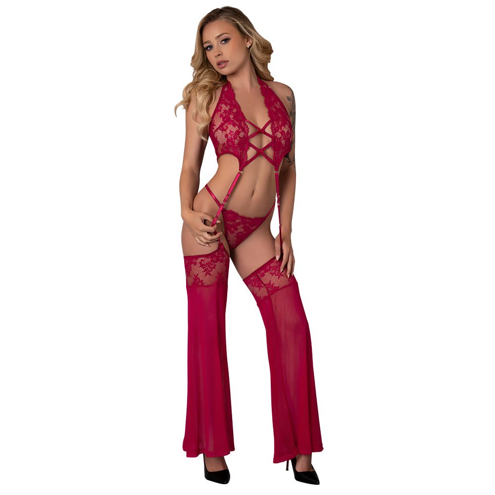 magic-silk-black-cherry-plunge-top-with-removable-chaps-cheeky-panty-cherry-lxl Magic Silk Black Cherry Plunge Top with Removable Chaps & Cheeky Panty Cherry L/XL - Image 1