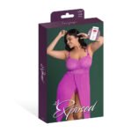 Magic Silk Butterfly Fantasies Gown & Thong Set – Neon Purple, Queen - Image 7