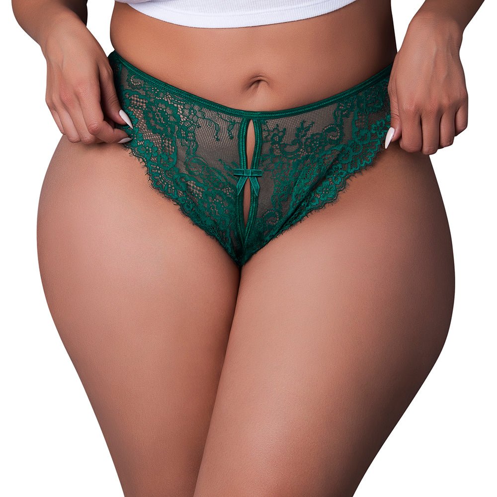 magic-silk-evermore-split-crotch-panty-emerald-queen-size Magic Silk Evermore Split Crotch Panty Emerald Queen Size - Image 1