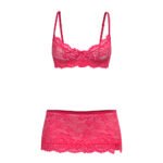 Magic Silk Get It Girl Bra, Skirt & Thong Set Diva Pink S/M - Image 4