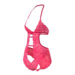 Magic Silk Get It Girl Halter Teddy with Snap Crotch Diva Pink Queen Size - Image 5
