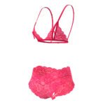 Magic Silk Get It Girl Peek-a-Boo Bralette & Split Crotch Boy Short Diva Pink Queen Size - Image 5