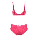 Magic Silk Get It Girl Peek-a-Boo Bralette & Split Crotch Boy Short Diva Pink Queen Size - Image 6