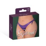Magic Silk Glimmer Low Rise Tie Side Panty Purple Disco Queen Size - Image 3