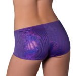 Magic Silk Glimmer Mini Boy Short Purple Disco L/XL - Image 2