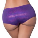 Magic Silk Glimmer Mini Boy Short Purple Disco Queen Size - Image 2