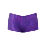 Magic Silk Glimmer Mini Boy Short Purple Disco Queen Size - Image 3