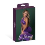 Magic Silk Glimmer Wrap Halter & Flair Pant Set Purple Disco S/M - Image 9