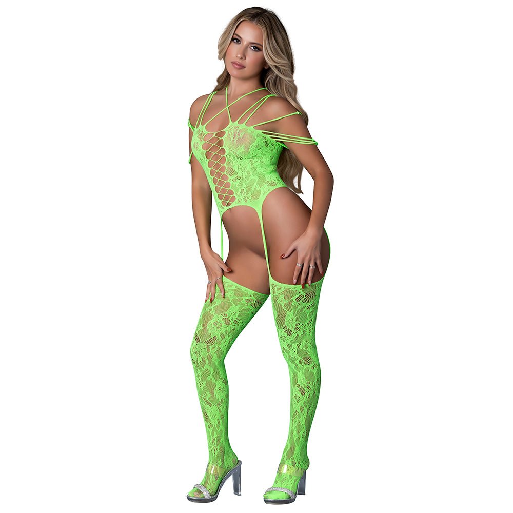 magic-silk-seamless-bodystocking-neon-lime-os Magic Silk Seamless Bodystocking Neon Lime O/S - Image 1