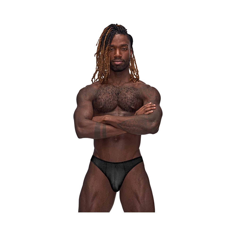 male-power-barely-there-moonshine-black-lxl Male Power Barely There Moonshine Black L/XL - Image 1
