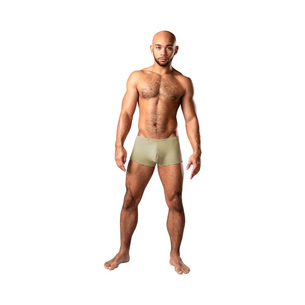 male-power-cabana-banana-mini-short-yellowgrey-xl Male Power Cabana Banana Mini Short Yellow/Grey XL - Image 1