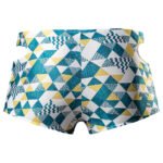 Male Power Cut It Out! Cutout Mini Short Blue/White XL - Image 5