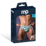 Male Power Cut It Out! Cutout Thong Blue/White S/M - Image 6