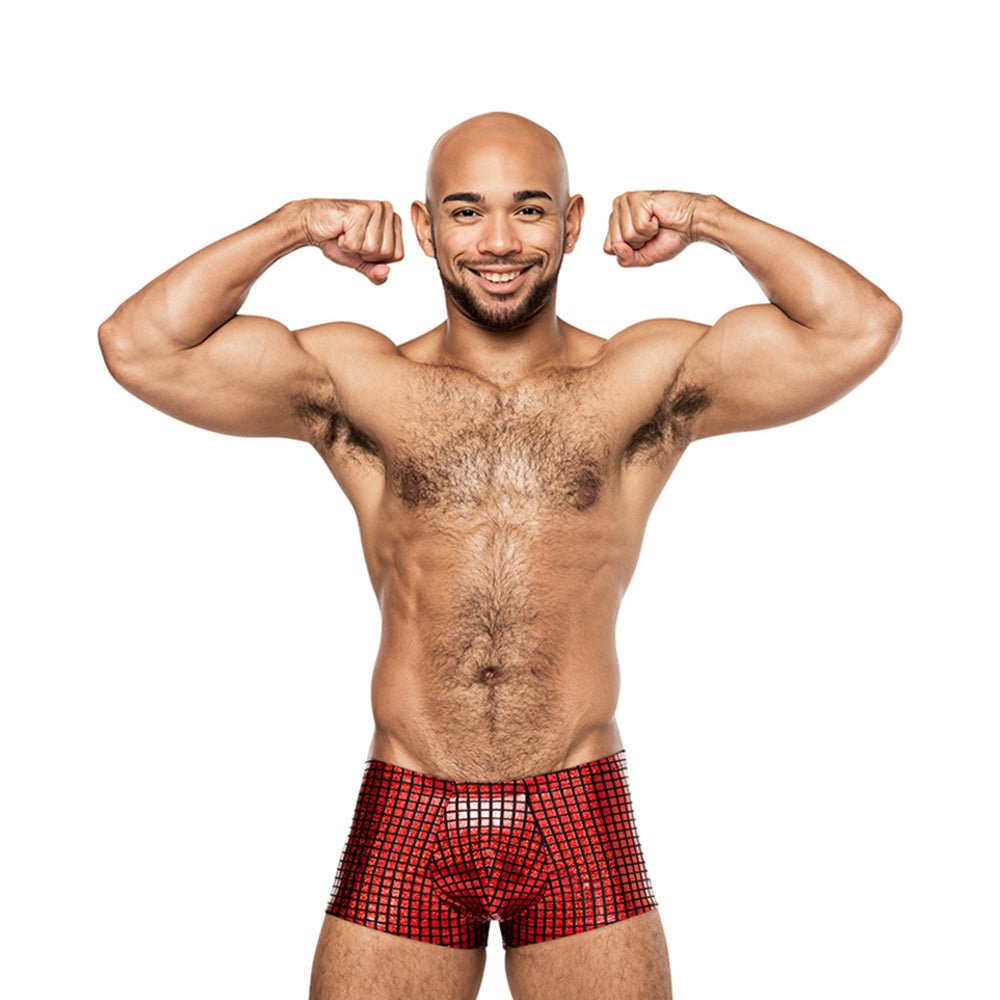 male-power-disco-desire-mini-short-blackred-m Male Power Disco Desire Mini Short Black/Red M - Image 1