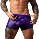 Male Power Eggplant Crossover Short Plum XL - Image 2