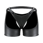 Male Power Fetish Poseidon Chap-Style Short Black L/XL - Image 2