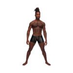 Male Power Fetish Poseidon Chap-Style Short Black L/XL - Image 3