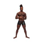 Male Power Fetish Poseidon Chap-Style Short Black L/XL - Image 4