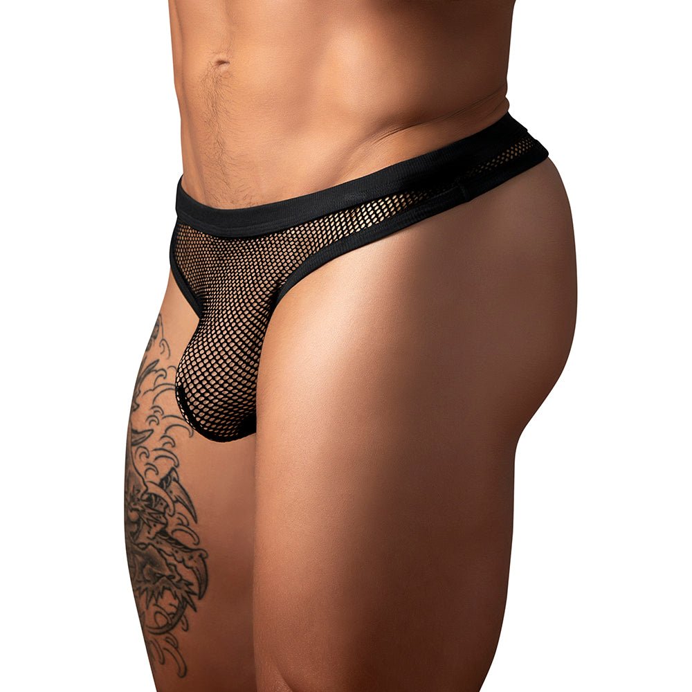 male-power-fishnet-20-bong-thong-black-lxl Male Power Fishnet 2.0 Bong Thong Black L/XL - Image 1