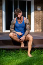 Male Power Fishnet 2.0 Tank Top Royal L/XL - Image 3