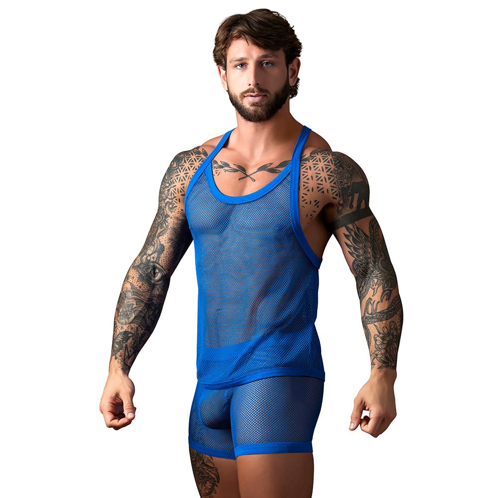 male-power-fishnet-20-tank-top-royal-sm Male Power Fishnet 2.0 Tank Top Royal S/M - Image 1
