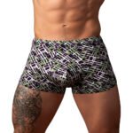 Male Power Gridlock''d Short with Strap Print L