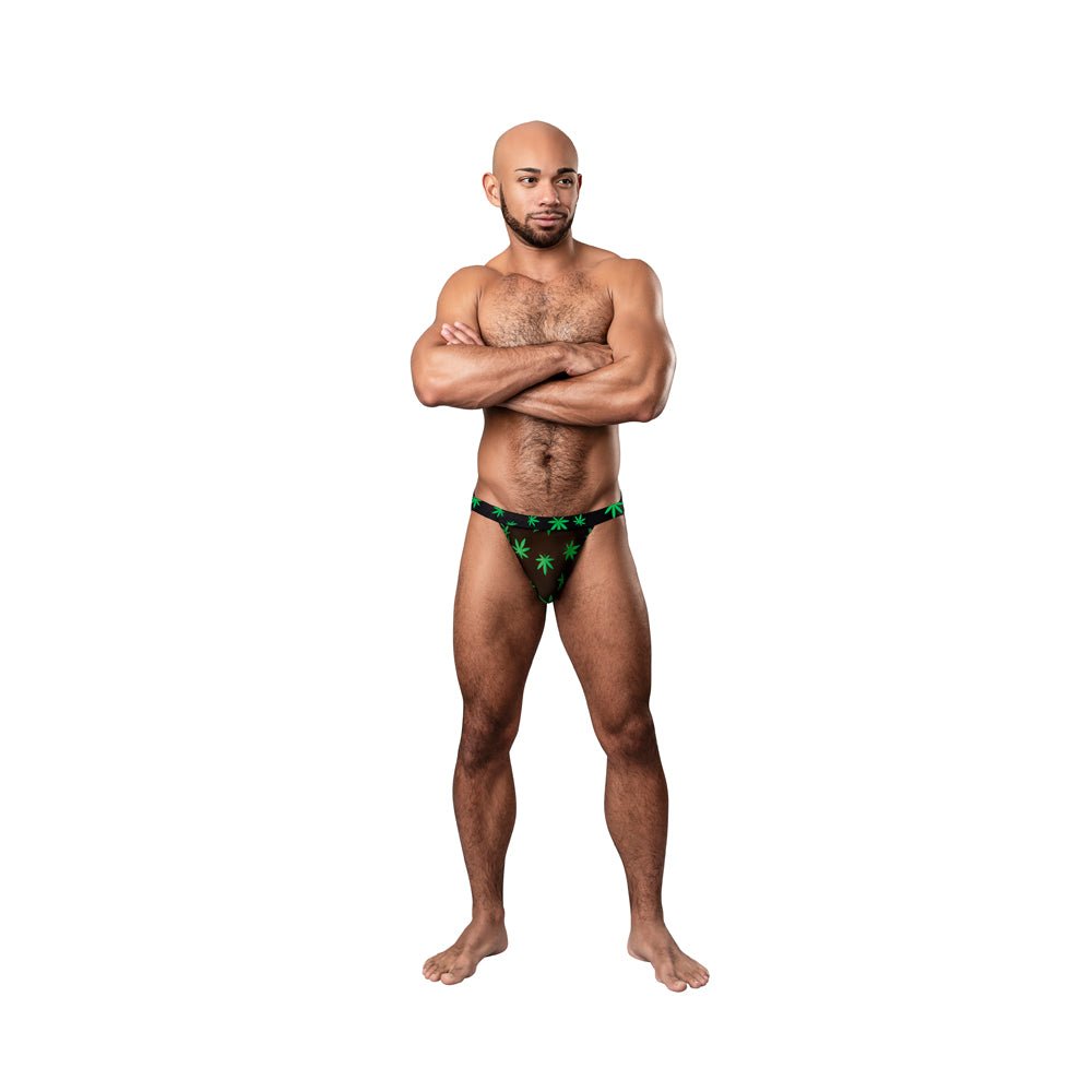 male-power-hazy-dayz-jock-pot-leaf-lxl Male Power Hazy Dayz Jock Pot Leaf L/XL - Image 1
