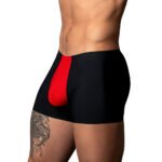 Male Power Hot Mesh Pouch Short Black/Red S - Image 2