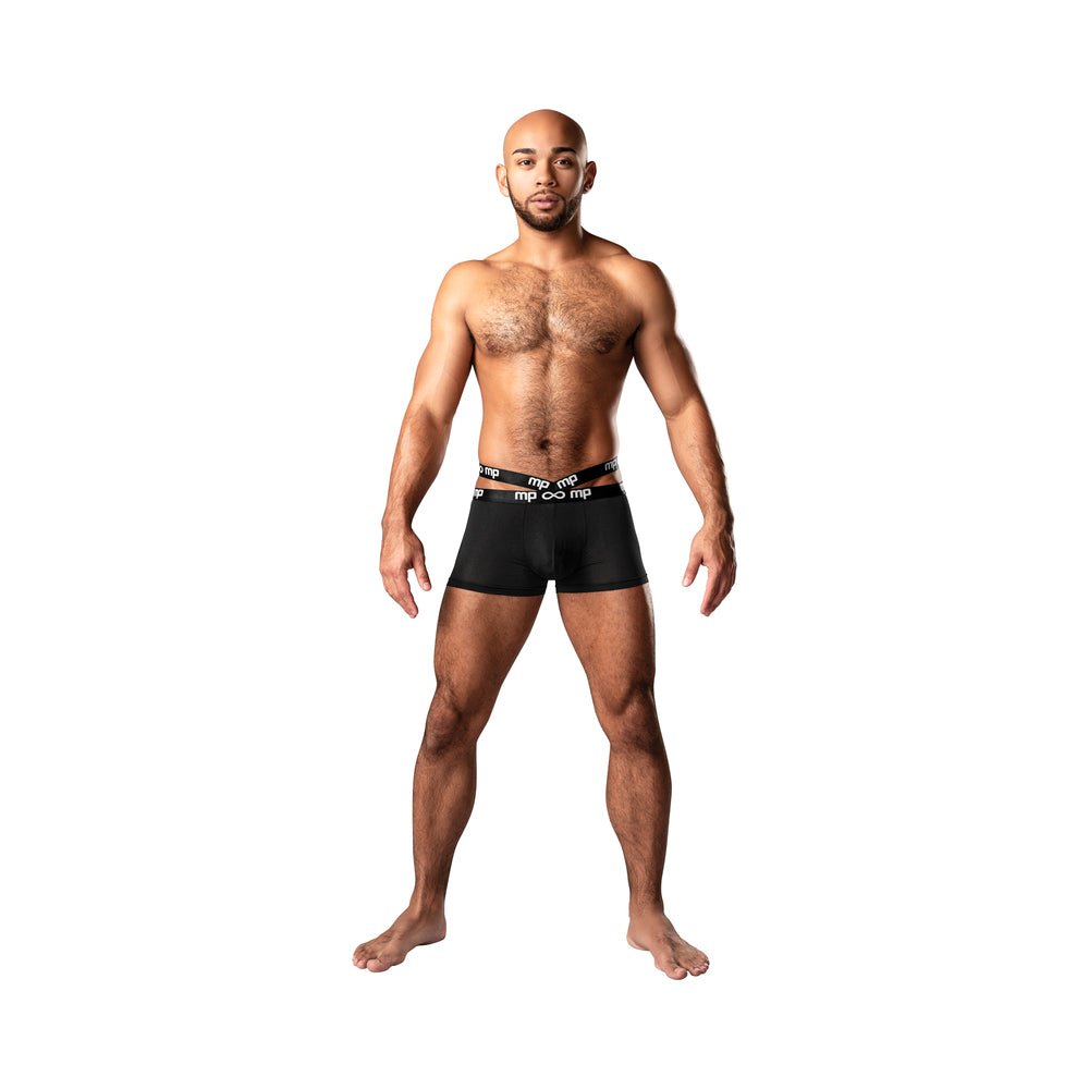 male-power-infinite-comfort-amplifying-strappy-pouch-short-black-s Male Power Infinite Comfort Amplifying Strappy Pouch Short Black S - Image 1