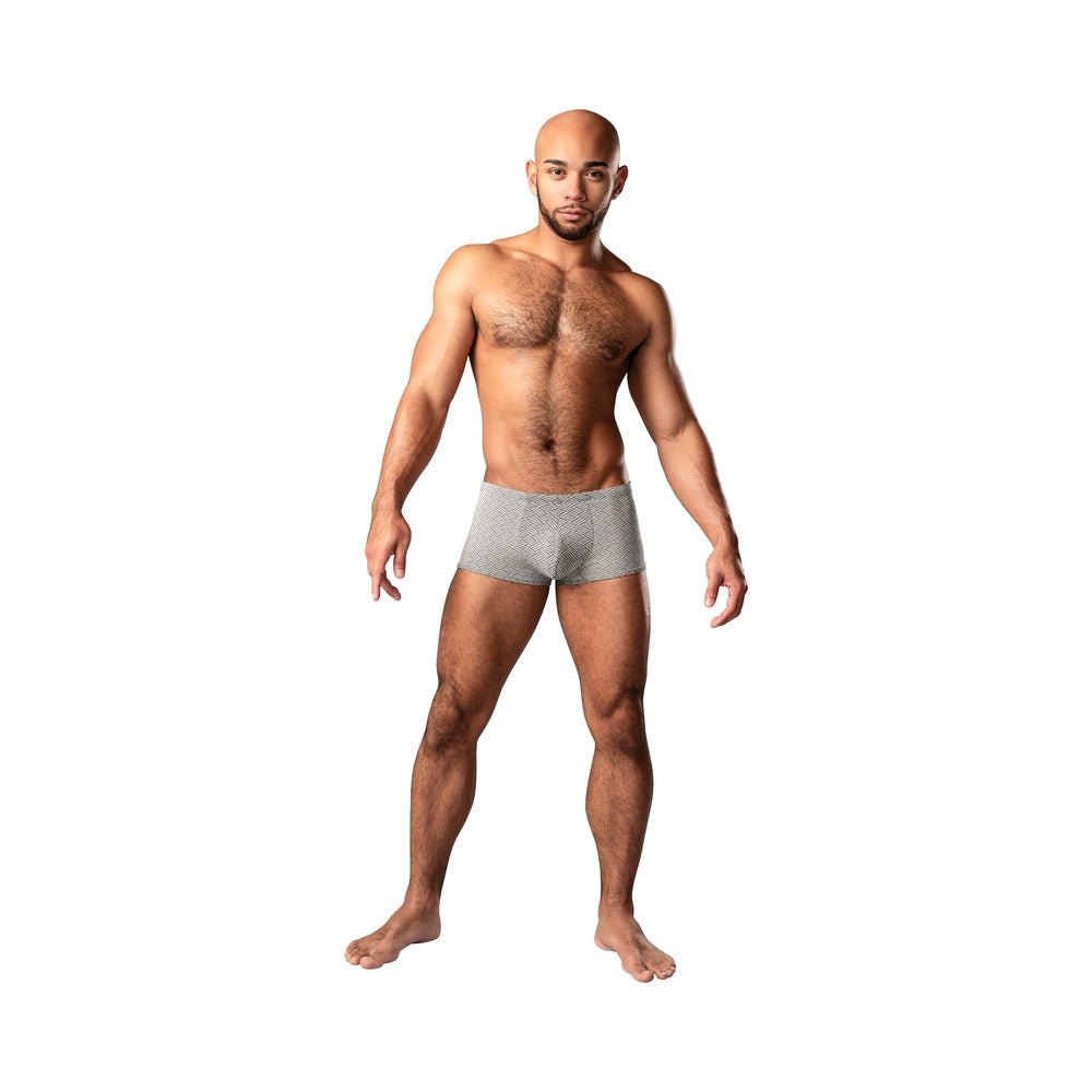 male-power-labyrinth-mini-short-grey-weave-l Male Power Labyrinth Mini Short Grey Weave L - Image 1